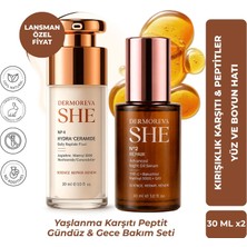 RENOVAFOOD Dermoreva She Premium Peptit Gündüz & Gece Serum Seti