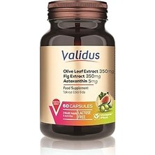 Renas Store Validus Olive Leaf Extract 350 Mg + Fig Extract 350 Mg + Astaxanthin 5 Mg 60 Capsules