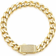 Sembol Gold 8 Ayar Taşlı Gurmet Altın Bileklik 8 mm 20 cm