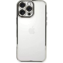 Renas Store Newface Iphone 16 Pro Kılıf Razer Lensli Silikon - Gümüş