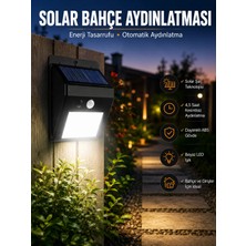 Renas Store Solar Lamba Giriş, Bahçe Yol Avlu Hareket Sensörlü LED Parlak Gece Su Geçirmez