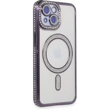 Renas Store Newface Iphone 13 Kılıf Joke Simli Magneticsafe Kılıf - Derin Mor