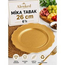 Alenked Gold Organizasyon,sunum Mika Tabak 26 cm 6'lı