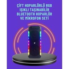Renas Store Ev ve Dış Mekan Kullanımına Uygun Rgb Işıklı Hoparlör