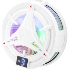 Renas Store Telefon Soğutucu Fan Manyetik Isı Göstergeli Rgb - Beyaz HDX4380
