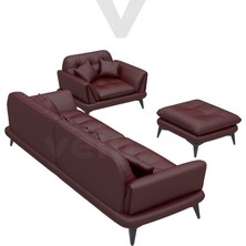 Veluxe Home'dan Gieda Italyan Deri Modern Koltuk Takımı