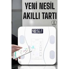 Renas Store Tartı Baskül Dijital Elektronik Tartı Vücut Analiz Wifi Akıllı Yağ Ölçer