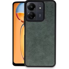 Renas Store Xiaomi Redmi 13C Kılıf Aras Deri Kapak - Koyu Yeşil