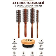 Hsc Bilişim Elsa Professional 4x Erkek Saç Fırçası ve Sakal Tarama Seti