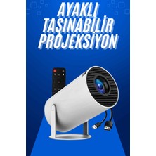 Renas Store Taşınabilir Projeksiyon Ayaklı Projektör Android Uyumlu HDMI Girişli