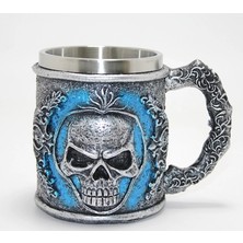 Renas Store Grim Reaper Azrail Kabartmalı 3D Tasarım Çelik Kupa Bardak ALK4382