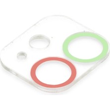 Renas Store Mey Ithalat®   iPhone 11 Renkli Kamera Lens Koruma Cam - Yeşil-Pembe