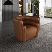 Veluxe Home & Living'den Freco Italyan Deri Modern Berjer Hakiki Deri Berjer Modelleri