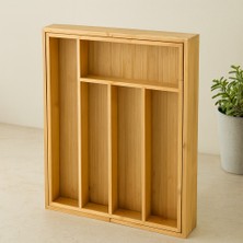 Renas Store Bambu Çekmece Kaşıklık 7 Bölmeli Çok Amaçlı Organizer