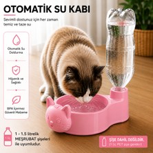 Voloyas Otomatik Kedi Su Kabı-Şişe ile Beslenen Su Pınarı-Kedi ve Küçük Irk Köpek Suluk Beyaz