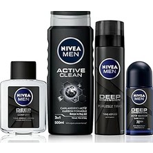 Renas Store Men Erkek Çeyiz Bohça Seti, Duş Jeli 500ML, Roll-On 50ML, Losyon 100ML, Tıraş Köpüğü 200ML