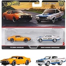 Renas Store 1:64 Hot Wheels Premium Car Culture 2'li Paket 71 Amc Javelın &amp; Amc Rebel Machıne HBL96 - JBL06