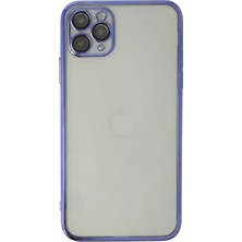 Renas Store Apple iPhone 11 Pro Kılıf Razer Lensli Silikon - Mor