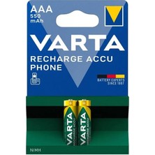 Renas Store Varta Ni-Mh 1.2 Volt 550 Ma HR03 Aaa Şarjlı 2'li Ince Kalem Pil 56663