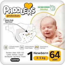 Renas Store Paddlers Protection Yenidoğan Bebek Bezi 1 Numara (2-5 Kg) 64 Adet Jumbo Paket