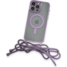 Renas Store Mey Ithalat®   iPhone 13 Pro Max Kılıf Divo Lazer Askılı Magsafe Kapak - Lila