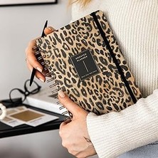 Renas Store Paperora A5 Spiralli Süresiz Planlayıcı Ajanda Leopar - 15X21