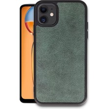 Renas Store Iphone 11 Kılıf Aras Deri Kapak - Koyu Yeşil