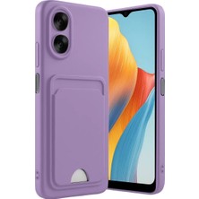 Renas Store Oppo A38 Kılıf Kelvin Kartvizitli Silikon - Lila