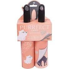 Renas Store M-Pets Purrfect Tüy Toplama Rulosu 2X60 Yaprak Pink