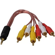 Renas Store 3.5 mm Stereo Erkek -6 Tos Erkek 5+1 Ses Sistemi Kablosu