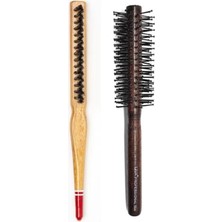 Renas Store 506 - 690 Profesyonel Yanmaz Set Topuz Saç Fırçası 2 Li Set