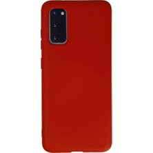 Renas Store Samsung Galaxy S20 Kılıf Nano Içi Kadife Silikon - Kırmızı
