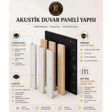Mdf Ahşap Akustik Duvar Paneli 60X275CM Koyu Taş Gri Rengi