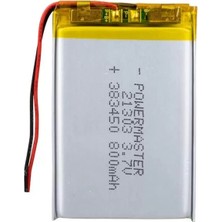 Renas Store Powermaster 383450 3.7 Volt 800 Mah Lityum Polimer Pil