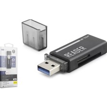 Renas Store USB Type-C 3.2 Gen1 Kart Okuyucu Sd Microsd 5 Gbps Siyah C306