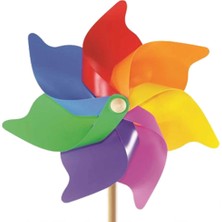 Renas Store Mey Ithalat® 7 Kanat 35 cm Gök Kuşağı Rüzgar Gülü