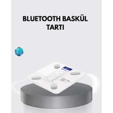 Renas Store Mey Ithalat® Bluetooth Akıllı Tartı – 8 Fonksiyonlu Dijital Baskül, 180 kg Kapasiteli