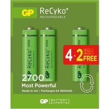 Renas Store Gp 2700 Ma Şarjlı Kalem Pil 6'lı Paket