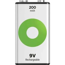Renas Store Gp Batteries Recyko 200 Mah 9V Boy Ni-Mh Şarjlı Pil Tekli Paket