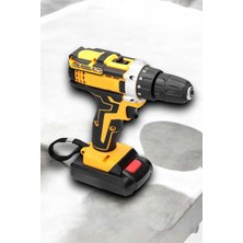 Renas Store Mey Ithalat® Çift Bataryalı Metal Dişli Darbeli Şarjlı Matkap Seti 24W Güç ve 24 Parça Aksesuar