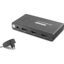 Renas Store HDMI USB Kvm Switch 2 Port HDMI 4 Port USB Dahili Kablolu - Siyah HDX1373