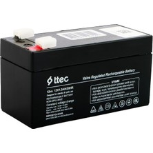 Power-Xtra Ttec 12V 1.3 Ah Bakımsız Kuru Akü / Bakım Gerektirmez / Siyah