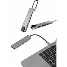 Renas Store Mey Ithalat® Çevirici Dönüştürücü Adaptör Macbook 3 In 1 Type-C To Hdmı USB 3.0
