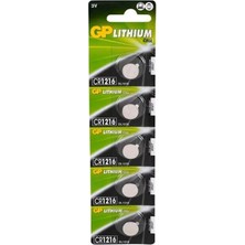 Renas Store Gp CR1216 3 Volt Lityum Pil 5 Li Paket
