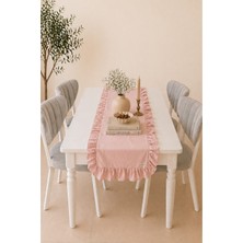 Kai Home Rosy Keten Fırfırlı Runner Pembe