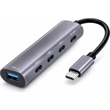 Renas Store Type-C Hub Pd USB 3.0 Usb-C 5 Port 60W Gri HDX7895
