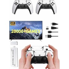 Renas Store Mey Ithalat® 3D 4K 2000 Oyunlu Game Stick Oyun Konsolu Çift Konsol