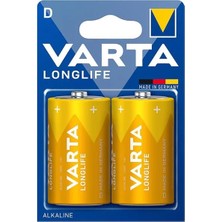 Renas Store Varta Longlife Power Alkalin Orta Boy D Pil (2'li Paket)