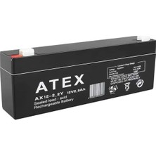 Renas Store Atex 12 Volt 2 Amper Yatık Uzun Akü (178X34X60 Mm)