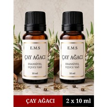 E.M.S 2 x 10 ml Çay Ağacı Uçucu Yağ Buhurdanlık Yağı Difüzör Esansı Oda Kokusu Esansı Mum Esansı 10 Ml.